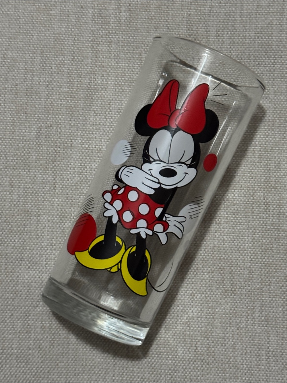 Disney Minnie Mouse Juice Glass-10 oz-EUC